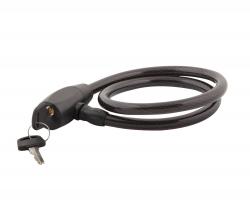 Замок-трос стальной, диам.12х80сm, с ключом - фото