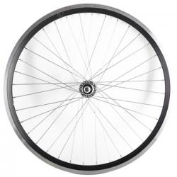 Колесо 24" заднее(без резины), двойной алюм.обод 36 отв, втулка сталь под диск.тормоз (резьбовая) 7 - фото