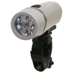 Фонарь велосипедный STG передний JY-586, 5 диодов, 2 функции, батарея: АААх4 (в компл.не входит) - фото