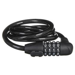 Замок STG, трос спиральный, кодовый диам.10х120см - фото