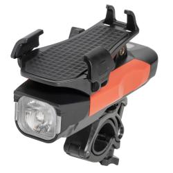 Фонарь передний STG B752 550Lm 4000mAH с держателем телефона - фото