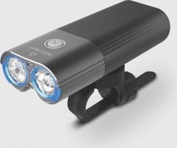 Велофара Gaciron V9DP-2000, 2xCREE, 2000LM, шесть режимов, влагоустойчивый, USB-C, 6700mAH, 07-300130 - фото