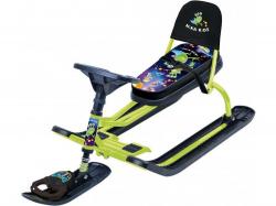 Снегокат Тимка спорт 2 С пришельцами, лимонный каркас /Ника/ 290мм - фото