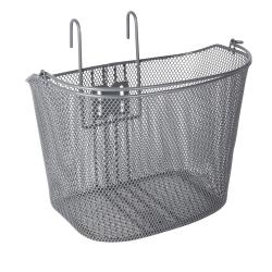 Корзина BF-012G3 с крепежом, размер 35х25х26.5 см, серая (Для велосипеда с колесами 26") - фото