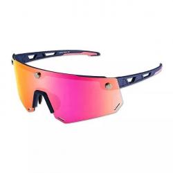 Очки велосипедные Rockbros, оправа розовая с магнитными держателями, линза с поляризацией, RB_SP213BL - фото