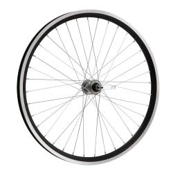 Колесо 24" переднее(без резины), двойной алюм.обод 36 отв, втулка сталь под диск.тормоз(резьбовая), - фото