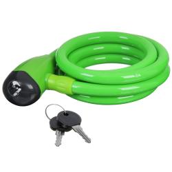 Замок STG, трос спиральный, с ключом диам.12х150см - фото