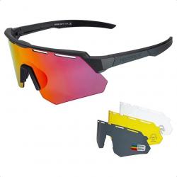 Очки велосипедные ROCKBROS, с поляризацией в черной оправе, комплект из 4х сменных линз, RB_14210006004 - фото