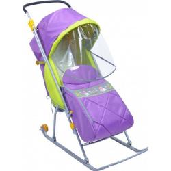 Санки-коляска Тимка Люкс15 (лавандовый) - фото