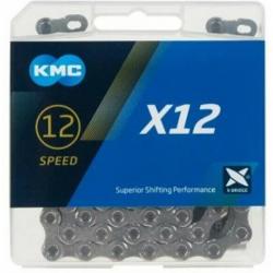 Цепь KMC Х12, 12 скоростная, 126 звеньев, 1/2"х11/128", с замком, 6-190607 - фото