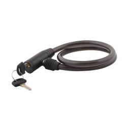 Замок-трос стальной, диам.10х65сm, с ключом - фото