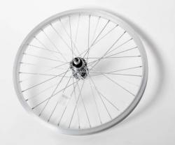 Колесо 20" заднее(без резины), одинарный алюм.обод 36 отв, втулка сталь под трещотку 6 скоростей, га - фото