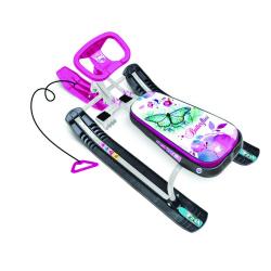 Снегокат Тимка спорт 2 С Бабочками белый каркас ТС2/Б2  /Ника/ - фото