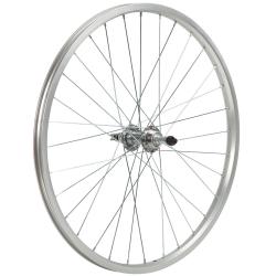 Колесо 24" заднее(без резины), двустенный алюм.обод 32 отв. - фото