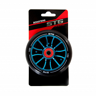 Колесо для трюкового самоката 100 мм с алюминиевым ободом, ABEC-11 - фото