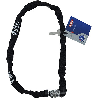 Замок ABUS 1200/60см, цепь 4 мм, кодовый 3х разрядный, класс защиты 2/15, 200 гр, черный, 05-0056341 - фото