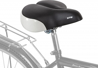 Седло STG YBT-8045, черный с белым - фото