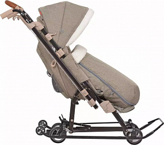 Санки-коляска комбинированная "Ника детям 7-8К", НД7-8К/8, бежевая - фото