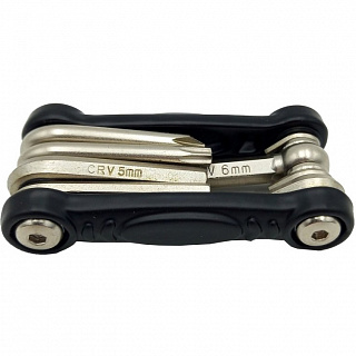 Мультитул велосипедный Bikehand YC-286B, 2/2.5/3/4/5/6/8 мм, +/- отвертки, T25, 6-14287 - фото
