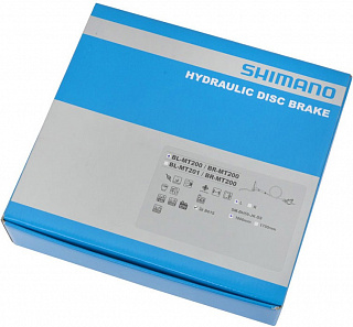 Тормоз Shimano MT-200, гидравлический дисковый передний (ручка, гидролиния 1000мм, калипер, колодки), индивидуальная упаковка, 2-5150 - фото