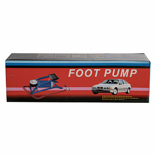 Насос ножной универ. с манометром BOX 55х100, сталь. авто/вело ниппель - фото