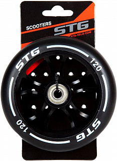 Колесо STG Х105168, PU 120mm для трюковых самокатов с алюминиевым ободом 1шт - фото