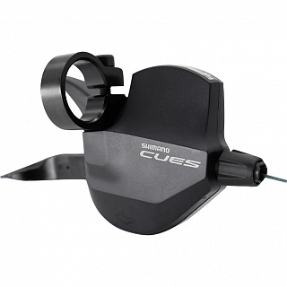 Шифтер Shimano Cues SL-U4000-9 Rapidfire Plus, 9 скоростей, правый, трос 2050мм, черный, 00-180870 - фото