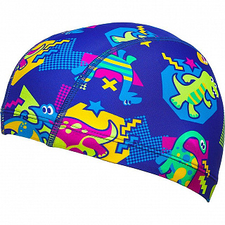 Шапочка юниорская текстильная Mad Wave Dinos - фото