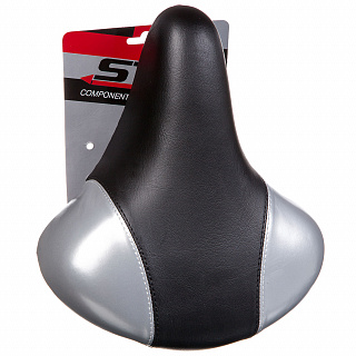 Седло HBAZ-0801A Novatrack комфортное, черно-серое - фото