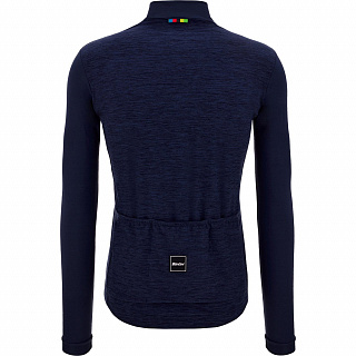 Веломайка с длинным рукавом утеплённая Santini UCI Official - Pure LS Fleece Jersey - фото