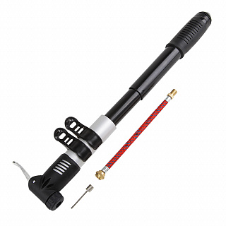 Насос мини PVC 30x230, алюм. крепл.на раму, авто/вело ниппель + игла - фото