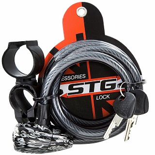 Велозамок STG CL-407 на ключе 12 мм х 150 см - фото