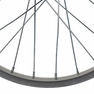 Колесо 18" заднее(без резины), одинарный алюм.обод 28 отв, втулка сталь DACHAN, гайка - фото